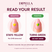 Read your result: stays yellow or turns green
